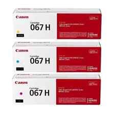 Canon 067H Cyan, Magenta, Yellow High Yield Toner Cartridges, Pack of 3 picture