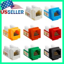 RJ45 Keystone Jack Port for Wall Plates Cat6 Punch Down Faceplate Patch Panels picture