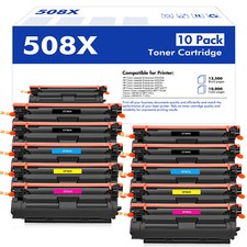 10× CF360X CMYK Color Toner Set fit for HP 508X Enterprise MFP M577Z M577f M577c picture