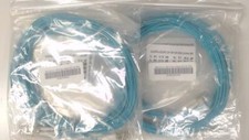 Lot of 4: 5 Meter LC / LC 10G Fiber Cable 50/125 - Aqua  picture