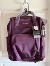 NWT Baggallini Tribeca Expandable Laptop Travel Backpack Rfid Mulberry picture