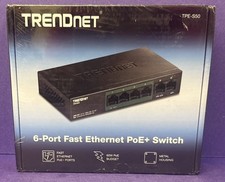 TRENDnet TPE-S50 6-Port Fast Ethernet PoE+ Switch New In Box picture