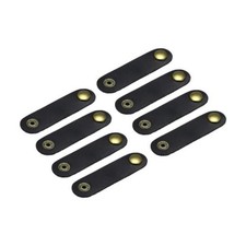 8Pcs Leather Cable Straps Cord Organizer 80x20mm Cable Ties Portable Black picture