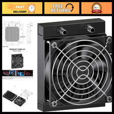 12 Pipe Aluminum Water Cooling Radiator with Fan for PC CPU - 120mm Heat Exchang picture