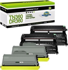 2* TN360 Toner Cartridge +2 DR360 Drum For Brother HL-2140 2170W MFC-7340 7840W picture