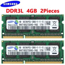 SAMSUNG DDR3L 8GB 2x4GB 1600MHz PC3L-12800S SO-DIMM Laptop Memory 1.35V 204Pins picture