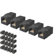25Pack RJ45 Cat6 Keystone Couplers [UL Listed], Female to Female Inline Coupl... picture