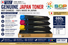 4pk Japan Replacement Toner for Xerox Color 550 570 Digital 6th Gen. CMYK picture