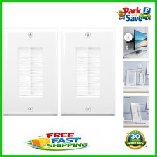 Durable Brush Wall Plate Cable Pass Through - Perfect for Wall Mounted TVs picture