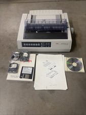 OKI MICROLINE 590T/n Dot Matrix Printer ML590 62409201 Powers On As Is No Cords picture
