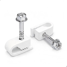 Round Cable Clip with Screws for Starlink Ethernet Cable Wall Install 20 Pack picture