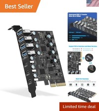 Easy Install PCIe USB Expansion Card: 7 Ports, 20 Gbps for Enhanced Connectivity picture