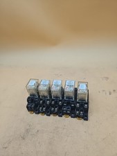 LOT OF 5 OMRON LY1 IEC255 24VDC RELAYS W/ BASES picture