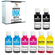 CMYi 8PK Compatible GT51 GT52 Ink Bottles Combo fits HP Ink Tank 115 116 310 315 picture