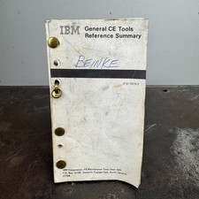 Vtg IBM General CE Tools Reference Summary Book - S131-0075-3 - 1984 4th Edition picture
