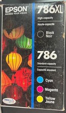 Epson Durabrite 786xl Black & 786 Standard Color Ink Cartridges 1734/OB picture
