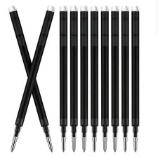 Erasable Gel Ink Pen Refills 0.7mm Compatible Frixion 10 Pack Black Friction picture