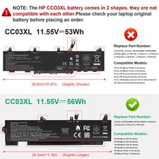 CC03XL L77991-005 BATTERY FOR HP ELITEBOOK 850 G7 G8,855 G7 G8 56WH L77622-2C1 picture