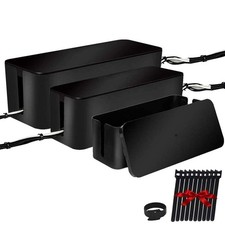Large Cable Management Box Organizer for Desk & TV - Hide Wires & Power Strips picture