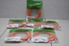 6x Shaxon Industries Patch Cable 10Ft Orange RJ45-RJ45 24AWG Stranded 568B Cat5e picture