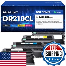 DR210CL Drum Unit 4-Pack Replacement for Brother DR-210CL Black picture