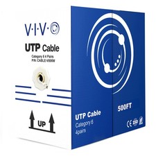 VIVO 500ft bulk Cat6 Ethernet Cable / Wire UTP Pull Box 500 ft Cat-6 White LAN picture