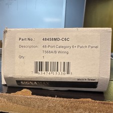 SIGNAMAX 48-Port Cat 6 Ethernet Patch Panel 48458MD-C6C RJ-45 picture