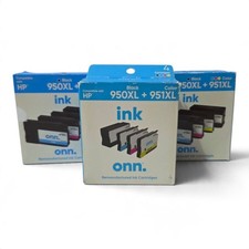 Onn for HP 950XL 951XL Compatible Ink Cartridges – High Yield BK/C/M/Y Lot Of 3 picture