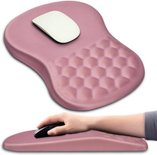 Mouse Pad Ergonomico Con Reposamunecas Masajeador Espuma de Memoria Rosa picture