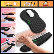 Ergonomic 2-in-1 Wave Keyboard Wrist Rest & Mouse Pad Support, Memory Foam, Blac picture
