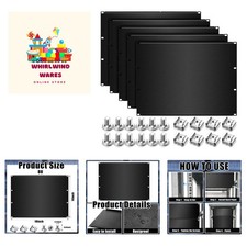 5-Pack Black Metal 8U Rack Panel Set - Enhanced Dust Protection for Servers picture