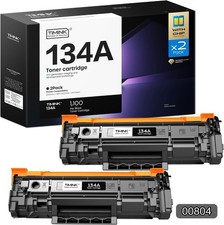 Black Toner Cartridge 2-Pack Compatible HP 134A W1340A #R050 picture