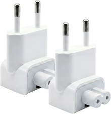 Mac European Plug Adapter, EU Wall Duck Head Converter Travel Charger Adapter Co picture