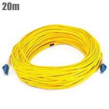 20M LC to LC Duplex Single Mode 9/125 Fiber Optic Optical Patch Cable Cord ONFR picture