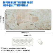 1pc XXL Extra Large Retro Mottled Concrete Wall Texture Mouse Pad, Industrial picture