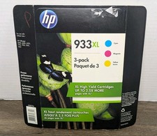 HP 933XL (D8J65BN) Tri-Color Original Ink Cartridge 3-Pack Expired 1/19 Genuine  picture
