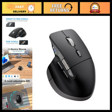 Ergonomic Wireless Bluetooth Mouse, 6 Programmable Buttons, Multi-Device, Rechar picture