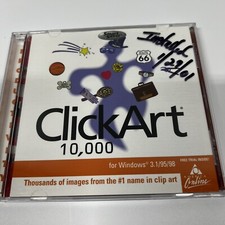 Broderbund ClickArt 10,000 CDs for Windows 3.1/95/98 c1999 Graphic Clip Art picture