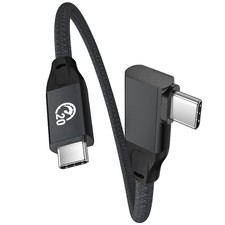 USB C Right Angle Cable 100W 0.5ft, 6 inch 4K Video USB C 3.2 Gen2x2 20Gbps Da picture