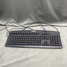 OEM DELL Computer Keyboard SK-8110 Black PS/2 Wired Standard Desktop Yellow Keys picture