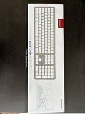 New MACALLY BTWKEYMB  Quick Switch Bluetooth Keyboard  For 3 Devices Silver picture