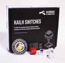 PURPLE Glorious Kailh Switches (120x) Tactile Pro Open Box + ESC Key picture