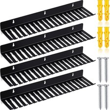 4 Pcs Wall Mountable Cable Hanger Cord Rack Organizer Black Holder with 19 Cable picture