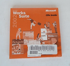 Microsoft Works 2002 Software Installation CD's with Product Key Factory Sealed. picture