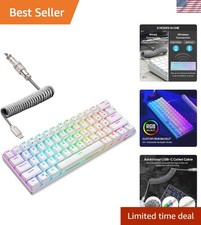 RK61 60% Mechanical Keyboard - Ergonomic Design with RGB Backlighting, White picture