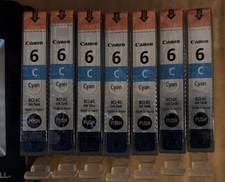 Canon BCI-6C Cyan Ink Jet Cartridges New Factory Sealed Sold Individually No Box picture