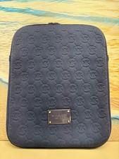 Michael Kors Navy Blue Neoprene iPad Tablet Sleeve Case Embossed MK Logo Padded picture