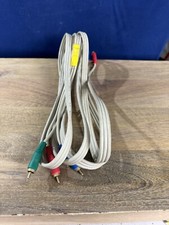 Composite AV 3 RCA Cable Blue Green Red (Video) Male To Blue Green Red Male VGUC picture