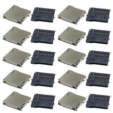 20Pcs Spring Loaded Push/Push Micro SD Transflash Memory Card Socket Slot picture