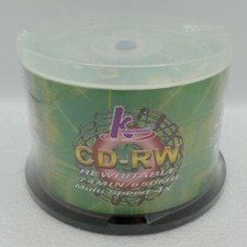 New Sealed 50 Pack Hypermedia CD-RW 74min 650MB 4x High Speed Rewritable Disc picture